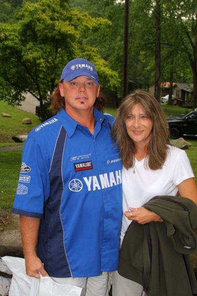 Me and my girlfriend at the Yamaha R1 Forum Convention at Deal's Gap