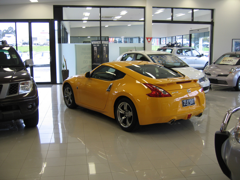 In the showroom, just before I drove it home