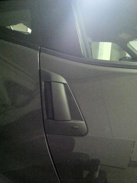 Door handle after plastidip! (iPhone pic)