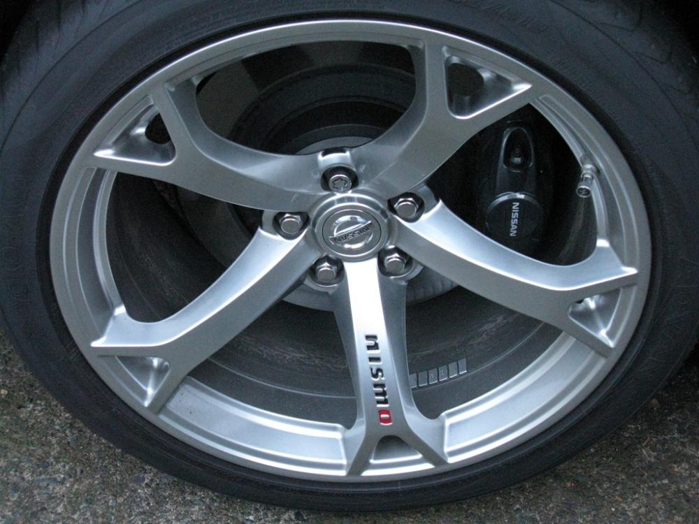 Nismo wheels with Mike's vinyl lettering