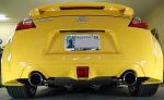 A good Nismo exhaust system view that no one ever sees. 
Sometimes I think the 370Z looks better from the rear than from the front?
