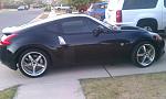 I bought my 09 370z with these 19" axis rims I sold them because I wanted to do the whole black on black thing