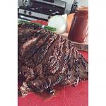 Texas style brisket and homemade BBQ sauce. Prep for MAZOC Meet.