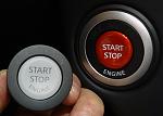 Stock start button replaced with red GTR start button.