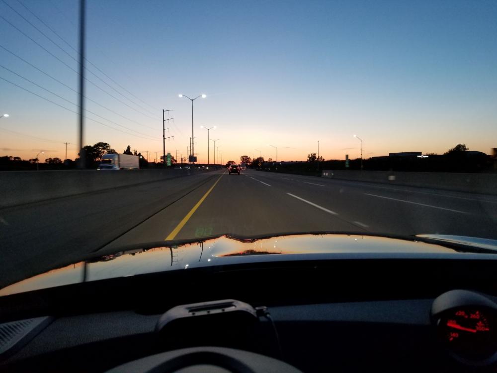 I-90 west of Chicago, east of Rockford.