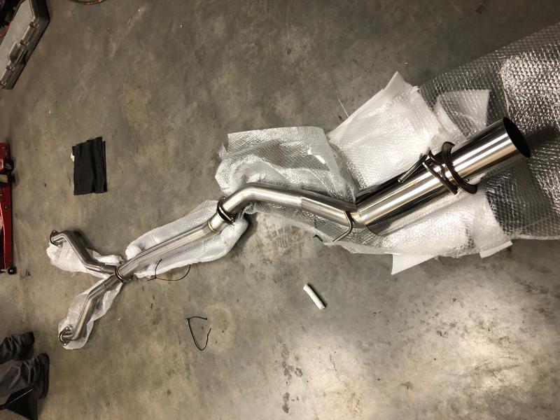 GReddy RS Race single exhaust. My wife surprised me for my birthday!