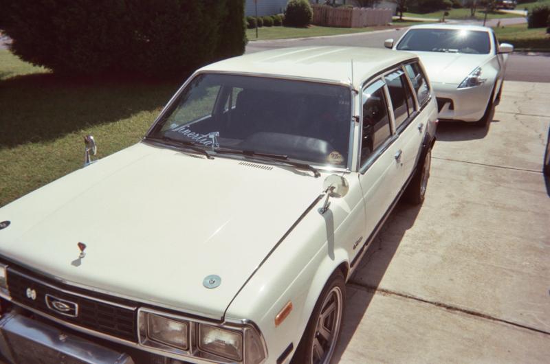 My son's '79 Corona Wagon with a 1JZ engine and my Pearl!