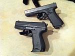 H&K P2000 9mm and Glock 22 (40 S&W)