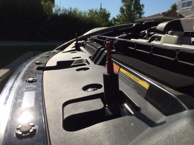 Hood pin detail right