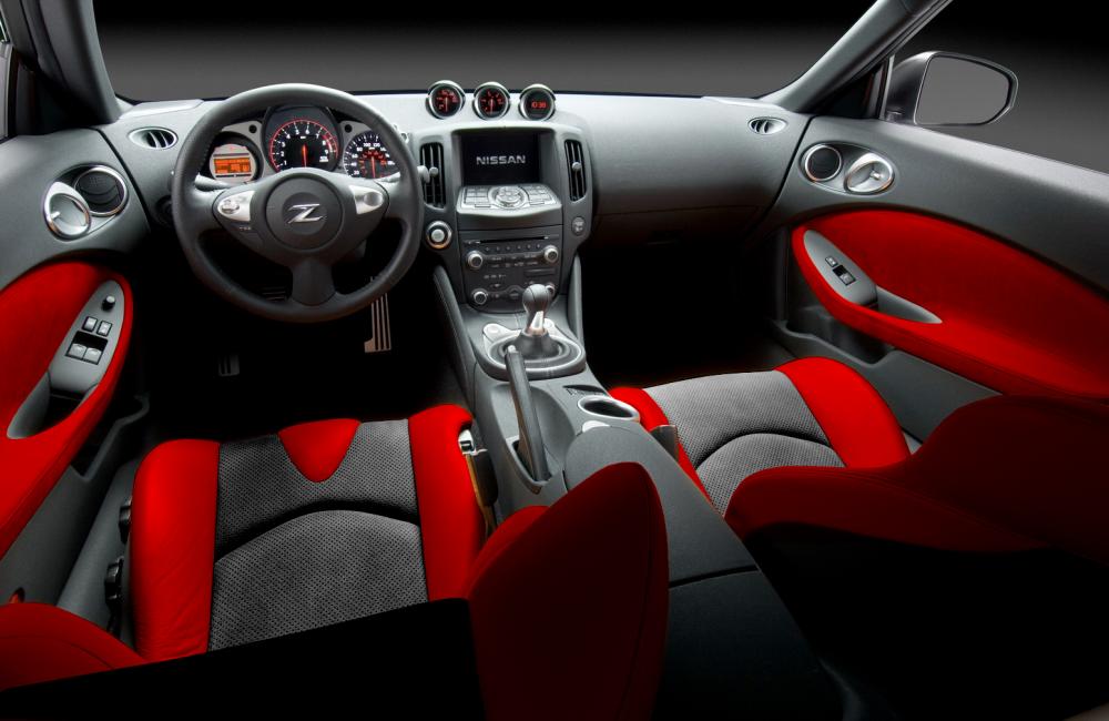 Black red interior
