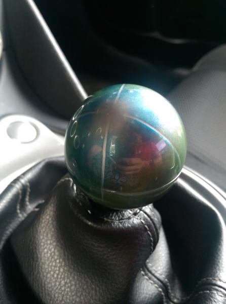 500g flossy **** knob, custom painted "Galaxy"