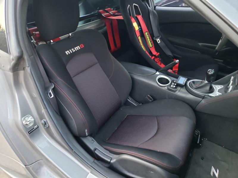 Here's where we started the install this morning.  Factory Nismo seat in the passenger side of the 370.