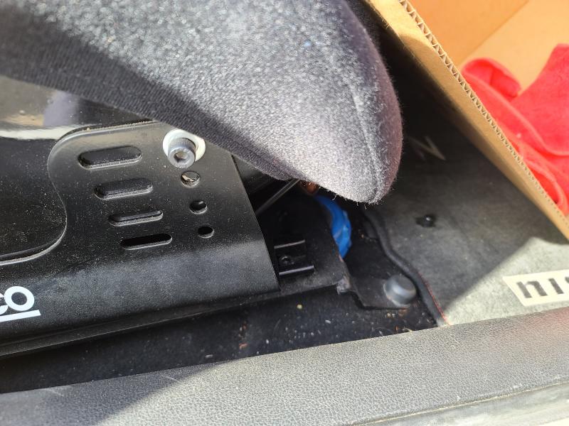 The passenger seat using the planted seat rail.  Prior to swapping to the Z1 seat rail.