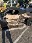 First hit by the SUV.