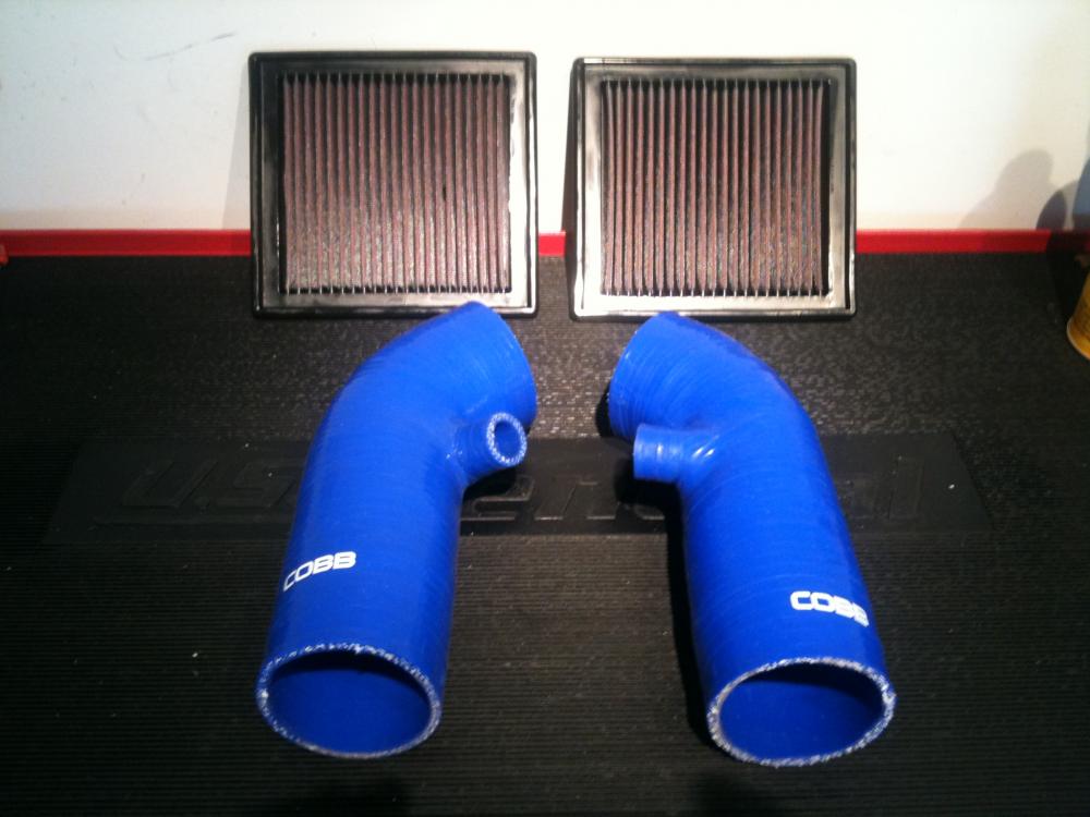 K&N drop-in filters and Cobb post MAF tubes