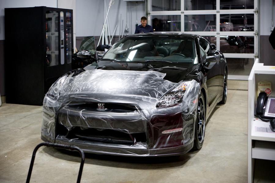 front end with Con-Tact shelfing paper applied to protect from rock chips on the way home before 3M clear bra is put on.