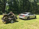 mustang and trailer