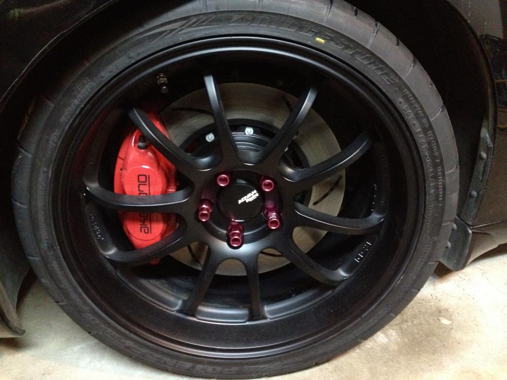 Black rims red lug nuts deals