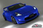 Blue 370Z with Amuse Aero kit