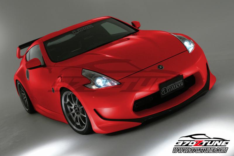 Red 370Z with Amuse Aero kit