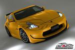 Yellow 370Z with Amuse Aero kit