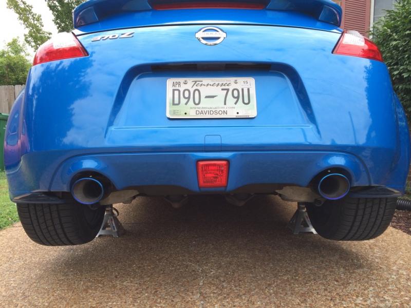 Project G 370Z exhaust installed