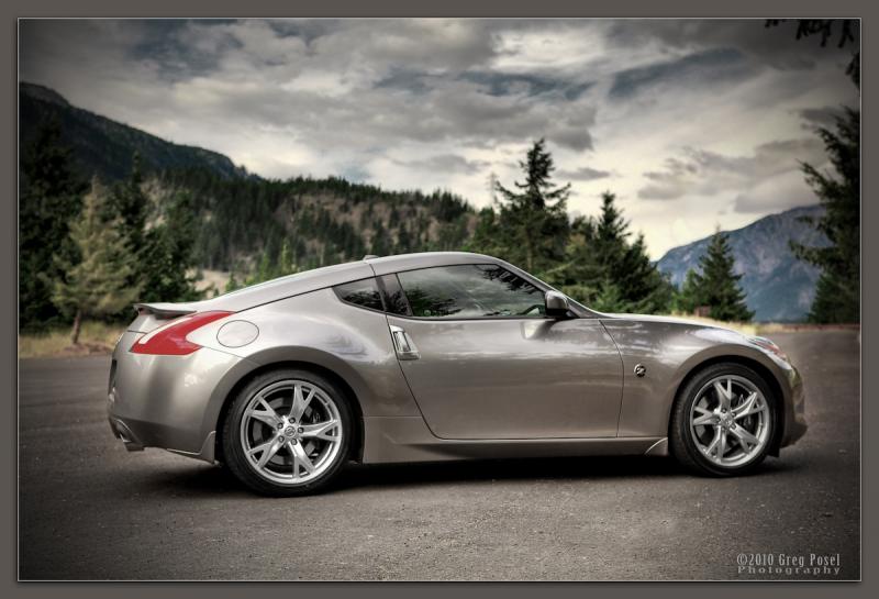 HDR of the Z on Highway 20 in Washington State.  A GREAT drive for any sporstcar enthusiast.