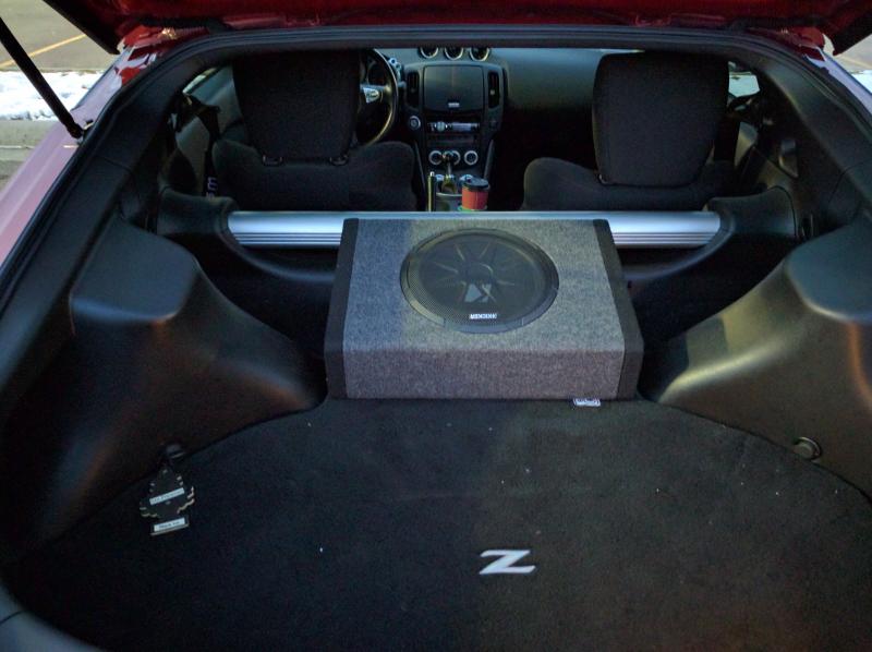 View from hatch, subwoofer placement.