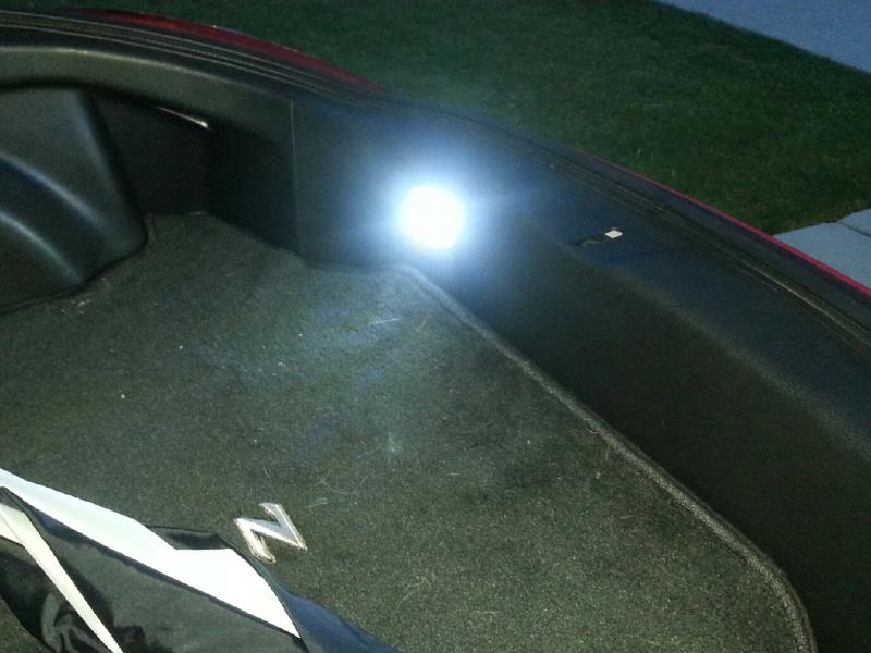 Replaced OEM trunk light with LED white bulbs