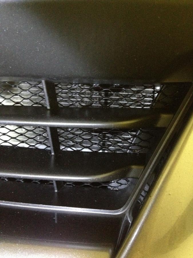 Close up of the mesh final color after bumper reinstalled