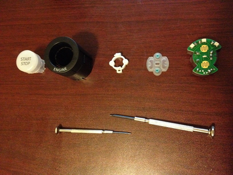 OEM Push-Button Ignition Switch disassembled