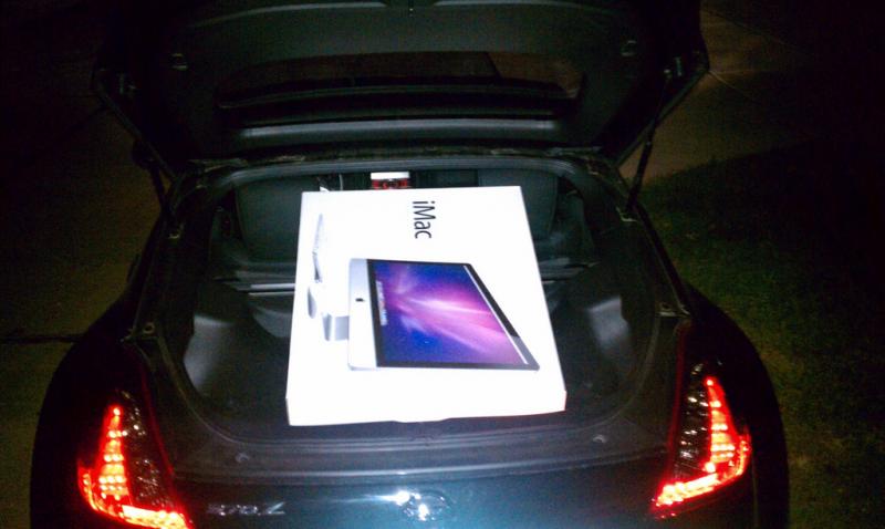 my 27" iMac barely fitted in my trunk