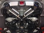 Tried to get full shot of completed exhaust ( MotorDyne V3 ART pipes & MotorDyne ShockWave E370 Full Cat Back Exhaust )