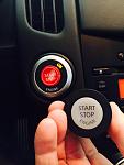 Swapped stock start/stop button for GTR button.