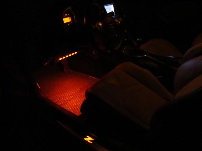 Darkside interior Orange Glow under dash