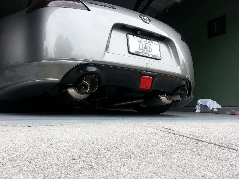 Greddy EVO3 exhaust. Installed after damage to my Fast Intentions exhaust.