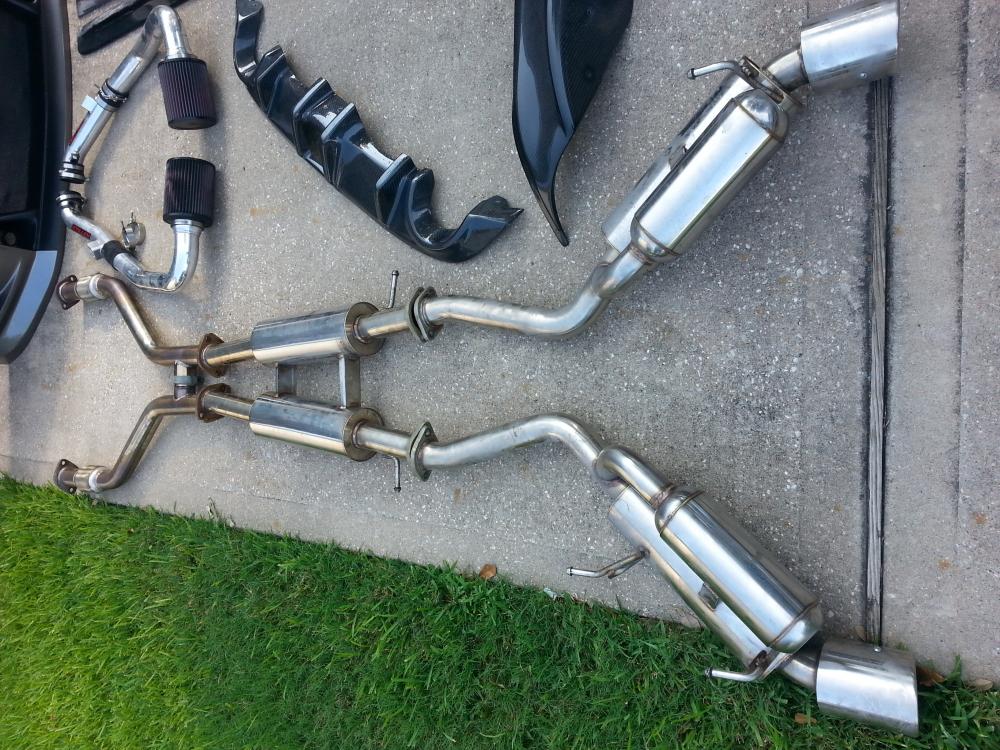 CNT full catback exhaust with adjustable tips
