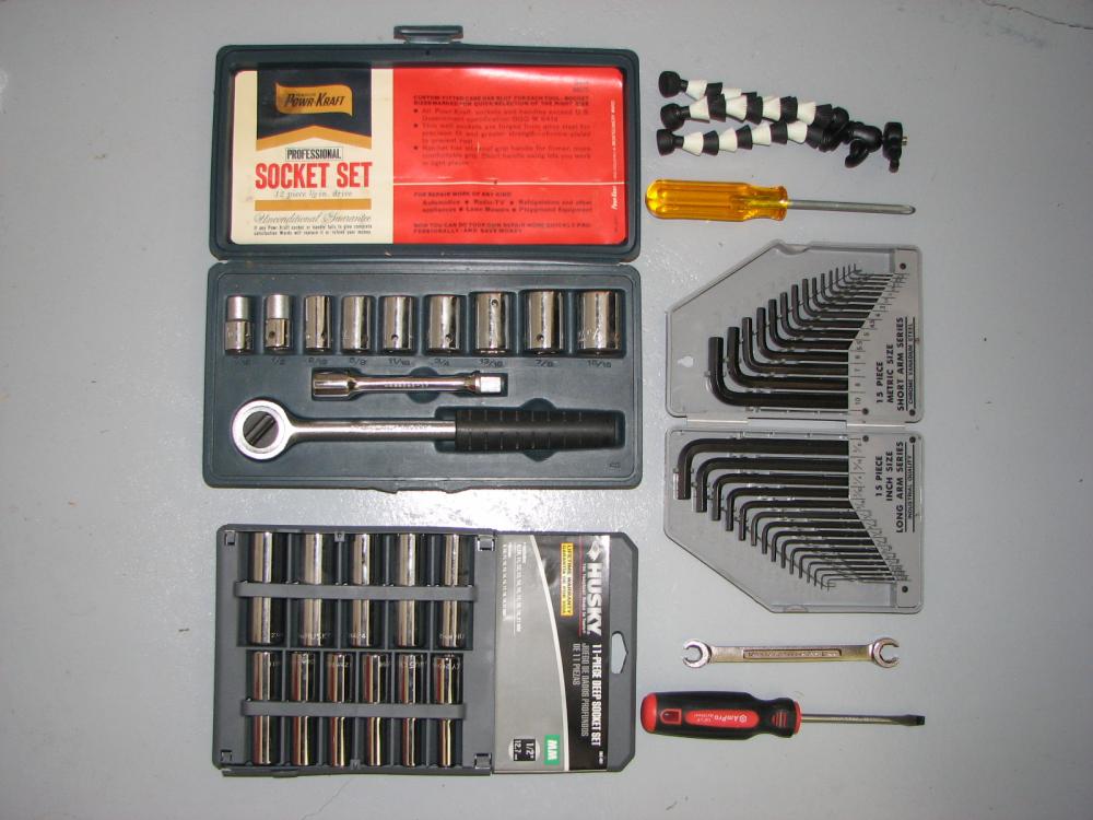 Tools used - I think that 1/2" socket set is older than I am!