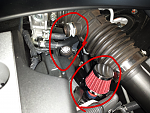 Bolt fresh air inlets and place PCV breathers