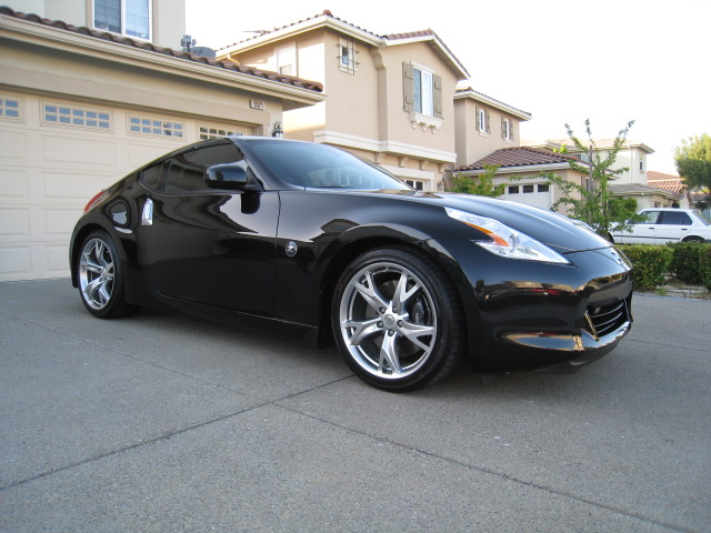 Black 370Z with 35 tinted windows 2 coats of Zaino