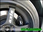 Test Fitment:  Axis Reverb wheels/tires off of the DoubleDownMotorsports.com Time Attack 350Z. 
 
18" x 9.5" +27 front with 295/30/18 Toyo R888 
18"...