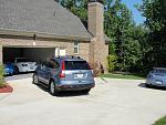 CR-V in the drive way - sad that i traded my 05 White RSX-S for it but needed the bigger vehicle...