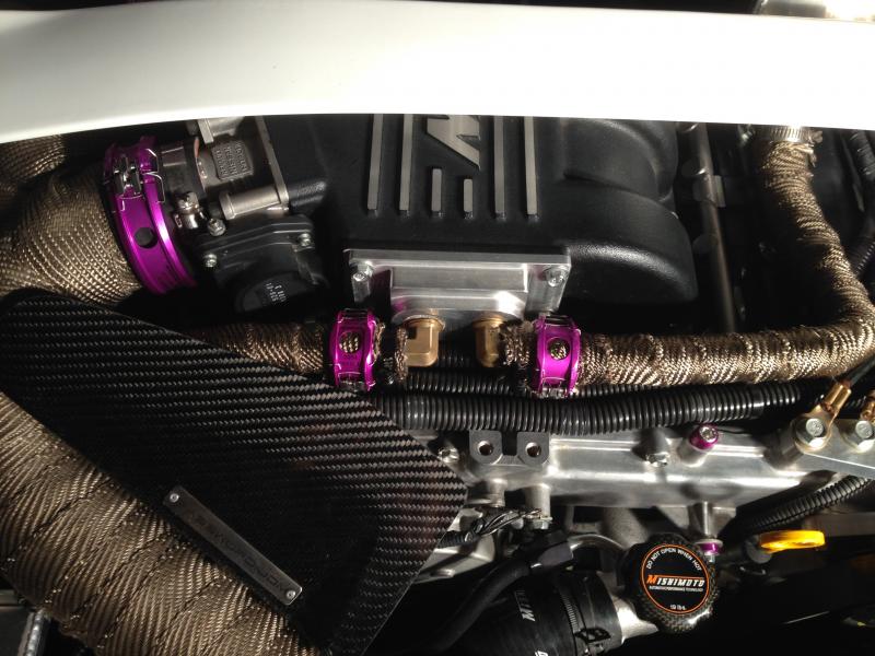 Purple Hydraflow Clamps & Carbon Fiber.