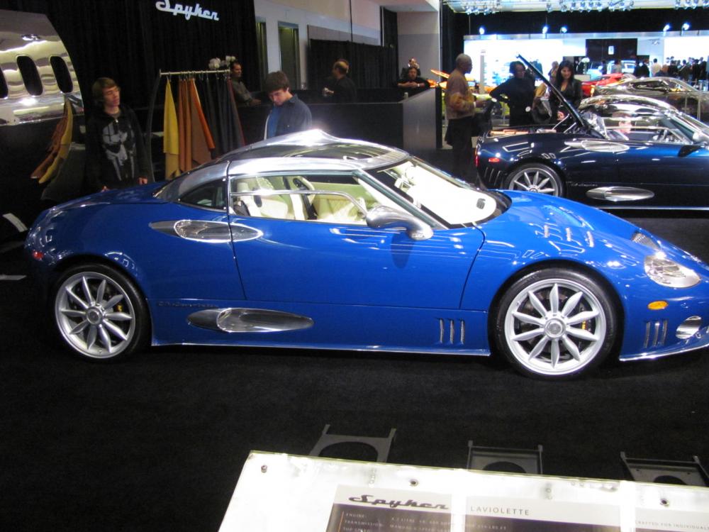 Another cool one.  Reminds me of the Travolta movie...Not the same car but reminds me of the TVR from Swordfish.  Spyker's are definitely in a league of their own.