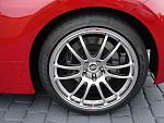 In Australia we get the crap 18" rims 
 
I got Enkei GTC-01 rims in 19" 
19 * 10 - 275/35/19 
Dunlop Sport Maxx tyres