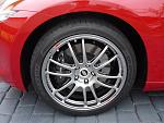 In Australia we get the crap 18" rims 
 
I got Enkei GTC-01 rims in 19" 
19 * 8.5 - 245/40/19 
Dunlop Sport Maxx tyres