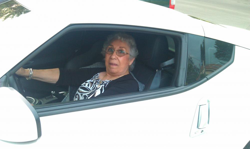 my grandma the all time "drift queen" about to het her smash on.