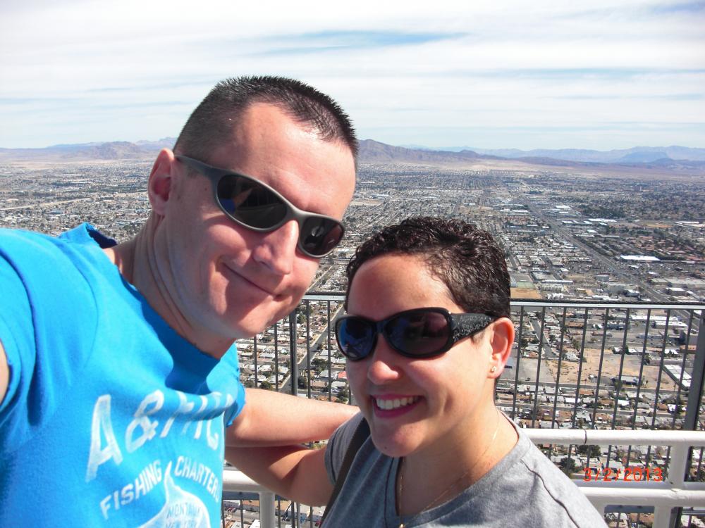 Me and the wife on top of the stratosphere in Las Vegas, NV. '13