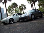 my 2007 350z and friend 2004 350z 
Downtown Orlando.