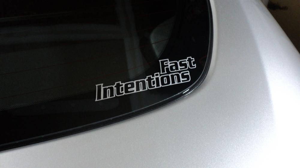 Fast Intentions Sticker